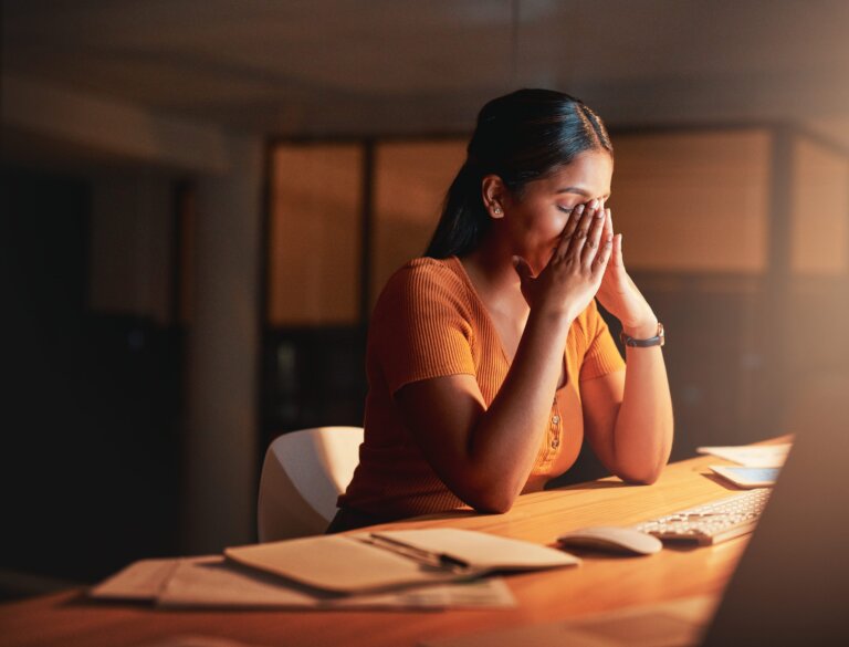 woman stressed about workplace retaliation