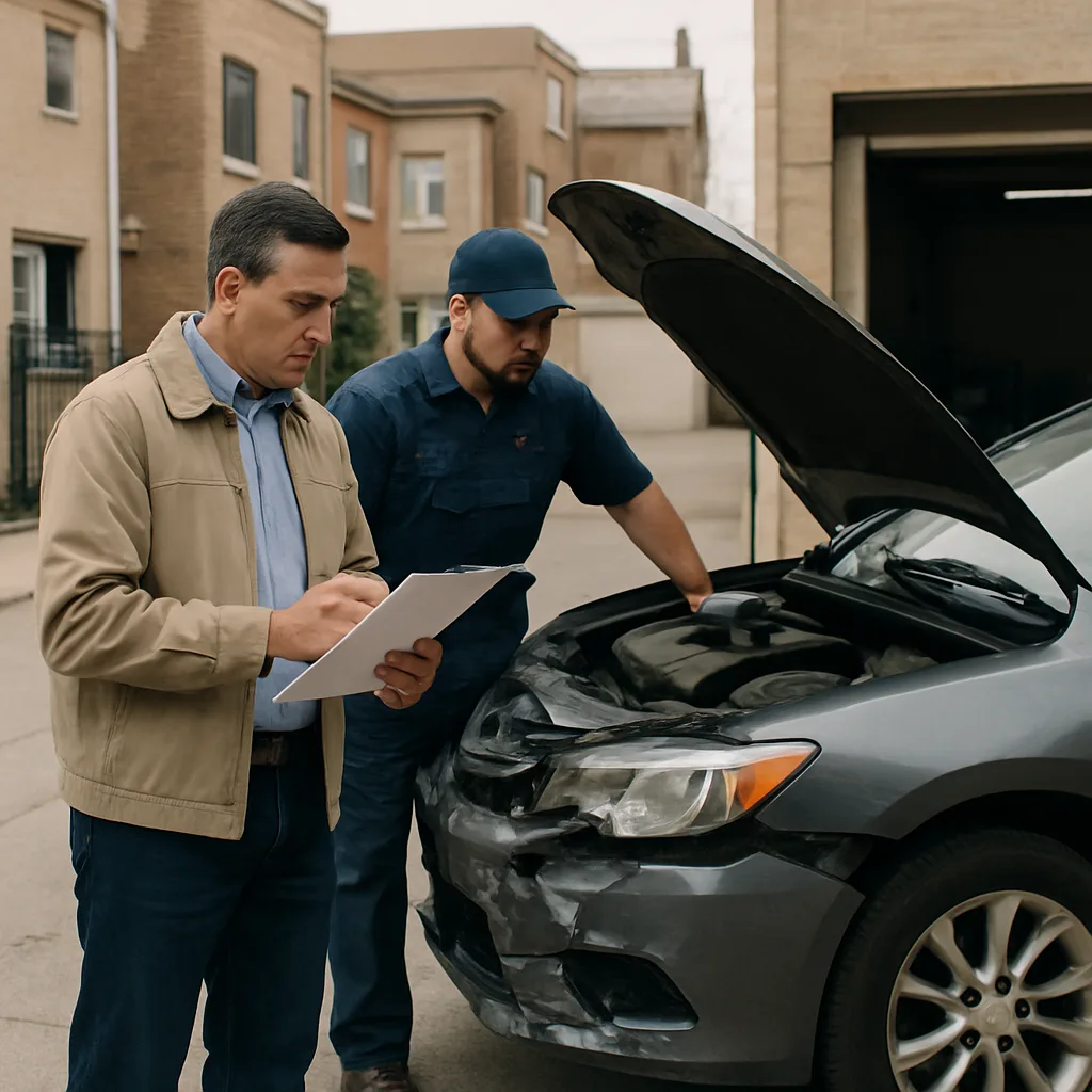 Vehicle inspection for Chicago car accident property damage