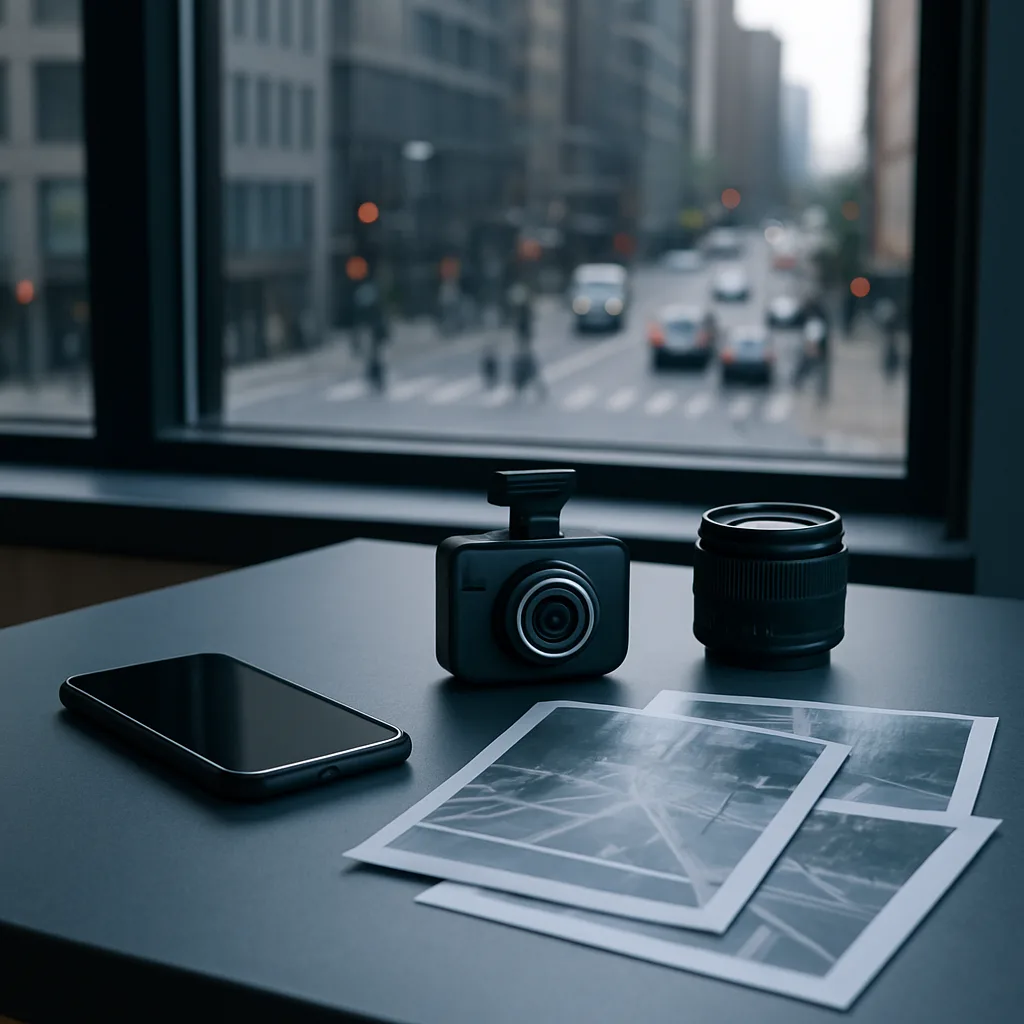 Evidence items used to investigate distracted driving in a Chicago crash